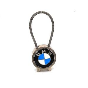 Authentic BMW Keychain Key Fob in Brushed Stainless Steel